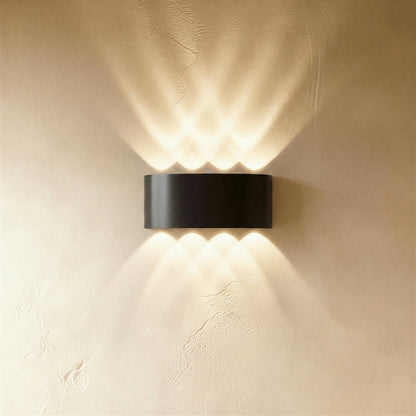 Minimalistyczna Aluminiowa Lampa Ścienna LED Góra Dół Close Up