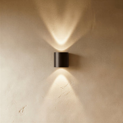 Minimalistyczna Aluminiowa Lampa Ścienna LED Góra Dół Front