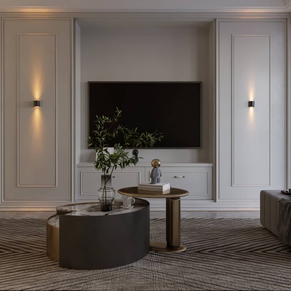Minimalistyczna Aluminiowa Lampa Ścienna LED Góra Dół View 15