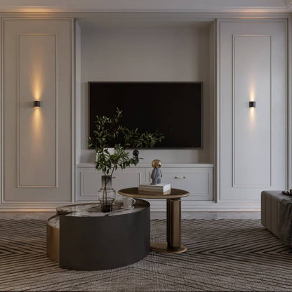 Minimalistyczna Aluminiowa Lampa Ścienna LED Góra Dół View 15
