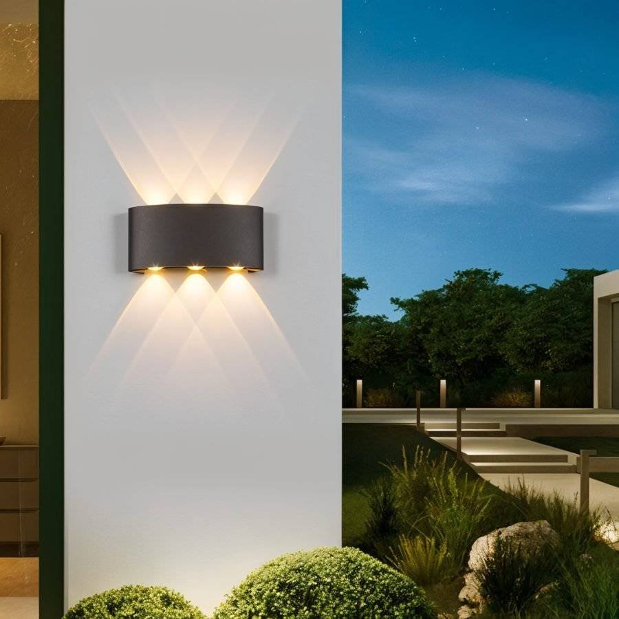 Minimalistyczna Aluminiowa Lampa Ścienna LED Góra Dół View 21