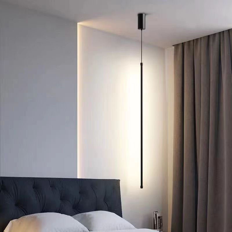 Minimalistyczna Aluminiowa Silikonowa Cylindryczna Lampa Wisząca LED Angle