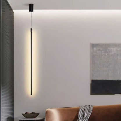 Minimalistyczna Aluminiowa Silikonowa Cylindryczna Lampa Wisząca LED Close Up