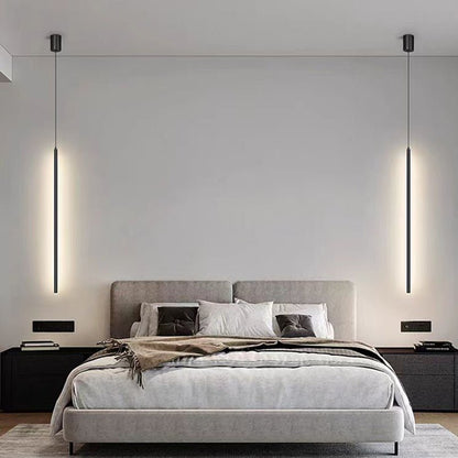 Minimalistyczna Aluminiowa Silikonowa Cylindryczna Lampa Wisząca LED Detail