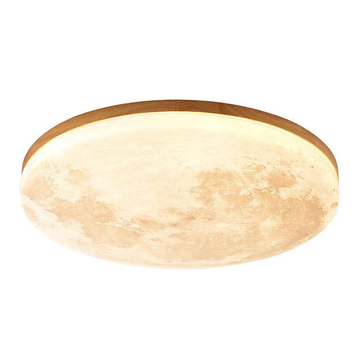 Minimalistyczna Drewniana Lampa Sufitowa LED Księżyc Okrągła View 12
