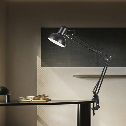 Minimalistyczna Lampa Stołowa z Klipsem na Wysuwane Długie Ramię View 14