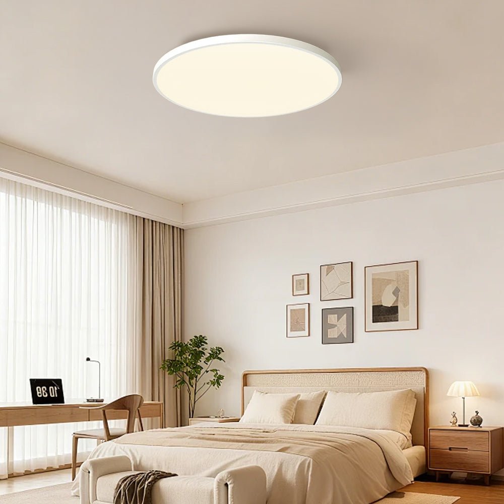 Minimalistyczna Okrągła Lampa Sufitowa LED Ultracienko Lifestyle