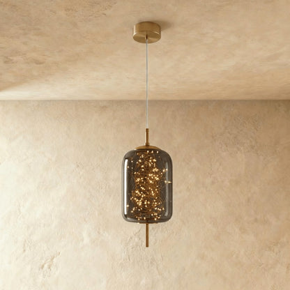 Minimalistyczna Szklana Lampa Wisząca Skręcona Kula Hero