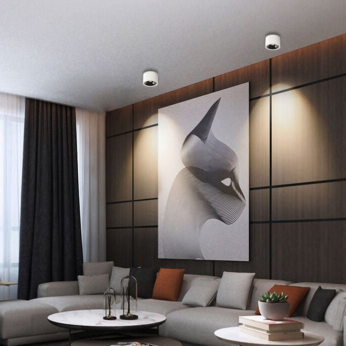 Minimalistyczny Aluminiowy Plafon Sufitowy LED Regulowany Reflektorek Alternate
