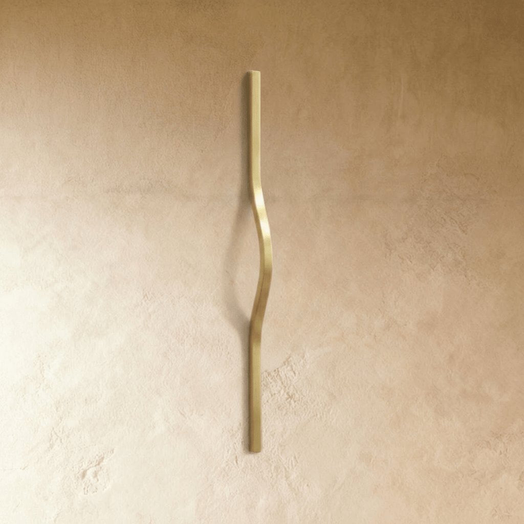 Minimalistyczny Aluminiowy Uchwyt do Mebli Falowany Detail