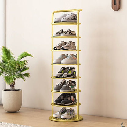 Minimalistyczny Metalowy Regał na Buty Spiralny Hero