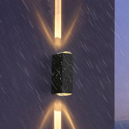Modern Minimalist Aluminum Hardware Rectangular LED Outdoor Wall Sconce Lamp for Outdoor Patio Side