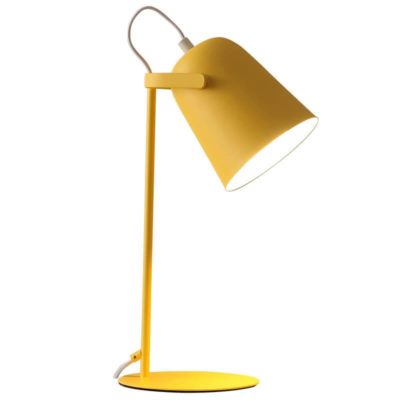 Nordic Macaron Color Creative Iron Bucket Design 1-Light Table Lamp Lifestyle