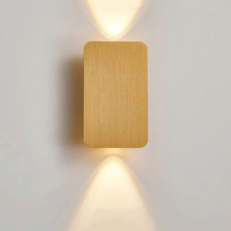 Nordic Minimalist Aluminum Rectangular Flat Panel 2-Light LED Wall Sconce Lamp View 12