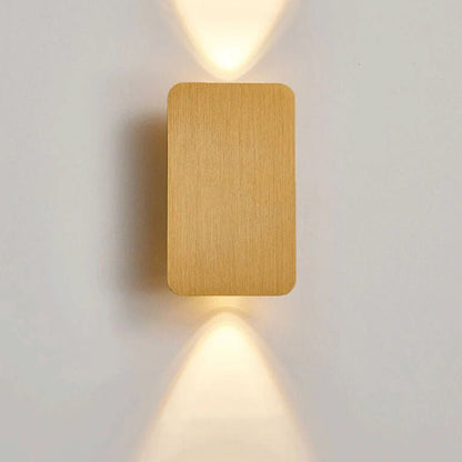 Nordic Minimalist Aluminum Rectangular Flat Panel 2-Light LED Wall Sconce Lamp View 12