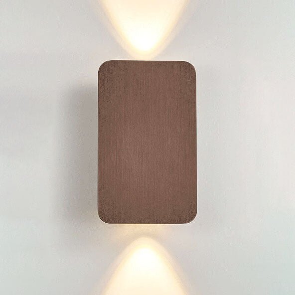 Nordic Minimalist Aluminum Rectangular Flat Panel 2-Light LED Wall Sconce Lamp View 15