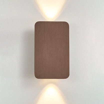 Nordic Minimalist Aluminum Rectangular Flat Panel 2-Light LED Wall Sconce Lamp View 15