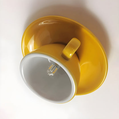 Nowoczesna Ceramiczna Lampa Sufitowa Plafon z Filiżankami Full