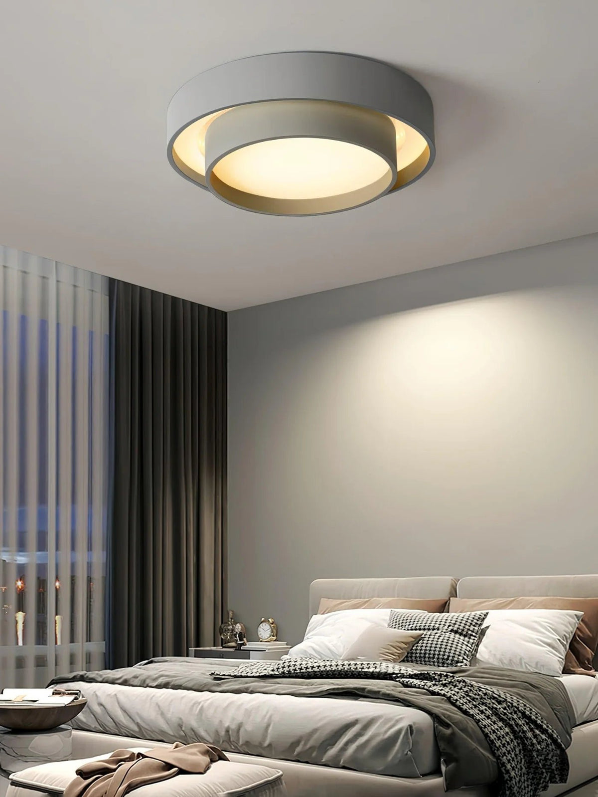 Nowoczesna Elegancka Lampa Sufitowa LED Okrągły Plafon Back