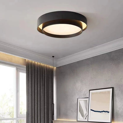 Nowoczesna Elegancka Lampa Sufitowa LED Okrągły Plafon Front