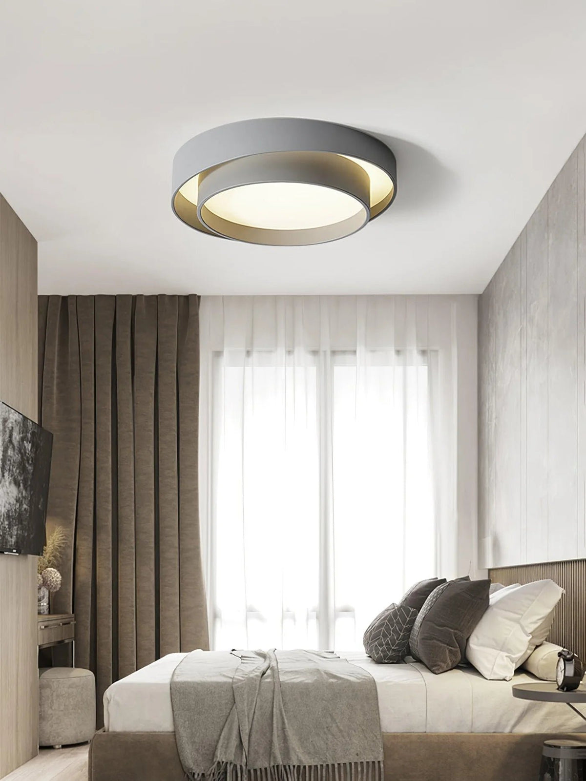 Nowoczesna Elegancka Lampa Sufitowa LED Okrągły Plafon View 12