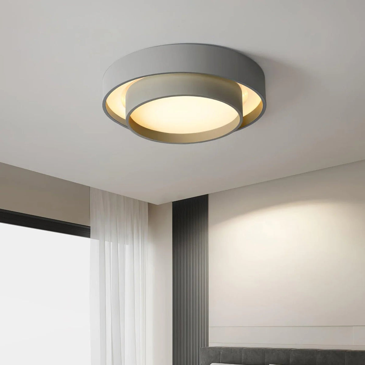 Nowoczesna Elegancka Lampa Sufitowa LED Okrągły Plafon View 29