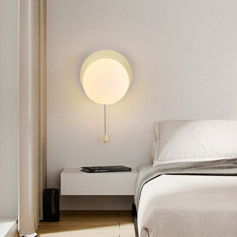 Nowoczesna Geometryczna Żelazna Lampa Ścienna Szklana Kula Detail