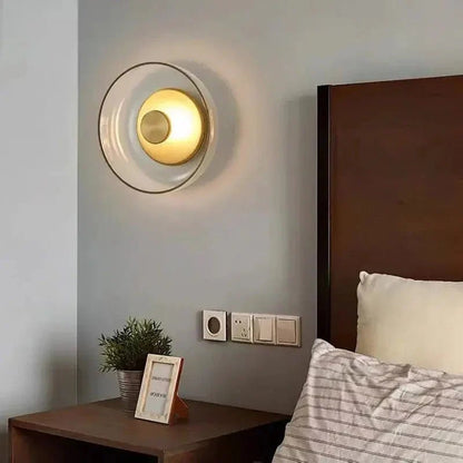 Nowoczesna kinkietowa lampa ścienna z okrągłym kloszem View 13