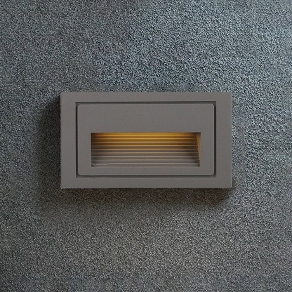 Nowoczesna Kwadratowa Metalowa Lampa Zewnętrzna na Schody i Taras Czarna View 15