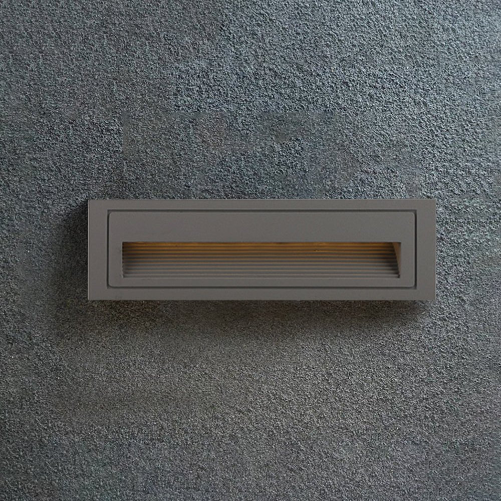 Nowoczesna Kwadratowa Metalowa Lampa Zewnętrzna na Schody i Taras Czarna View 17