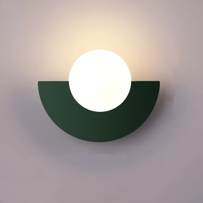 Nowoczesna Lampa Ścienna LED z Półkulistym Kloszem Full