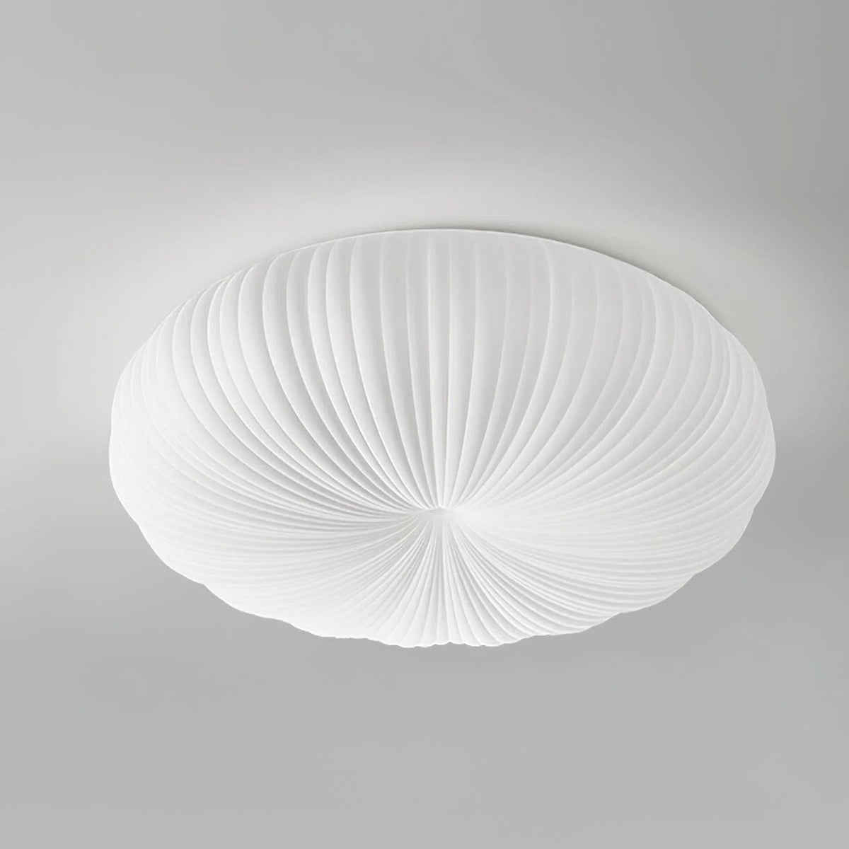 Nowoczesna Lampa Sufitowa Kopułowa w Stylu Japandi Inspirowana Muszlą Close Up