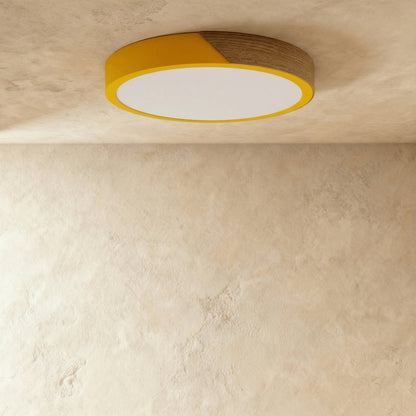 Nowoczesna Lampa Sufitowa LED Drewno Okrągła Alternate