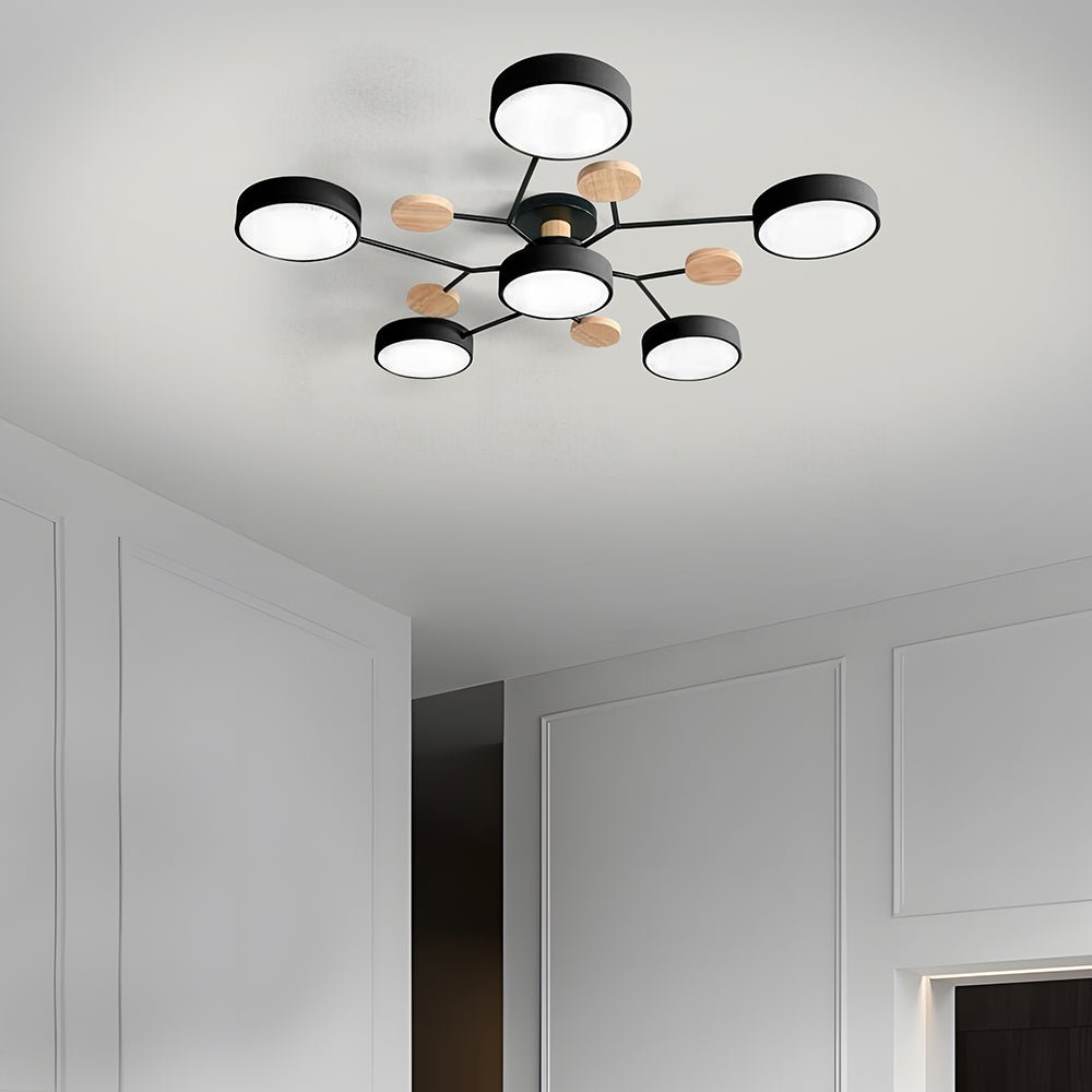 Nowoczesna Okrągła Lampa Sufitowa LED do Salonu Angle