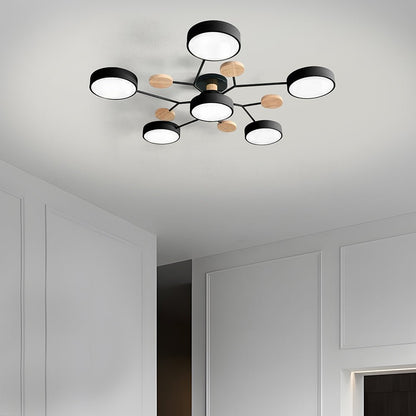 Nowoczesna Okrągła Lampa Sufitowa LED do Salonu Angle