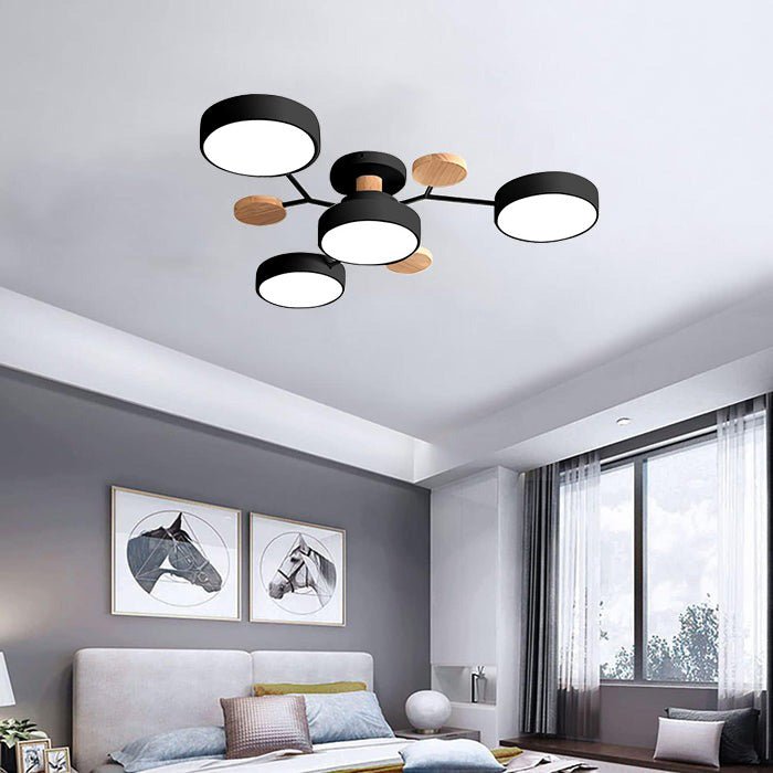 Nowoczesna Okrągła Lampa Sufitowa LED do Salonu Back