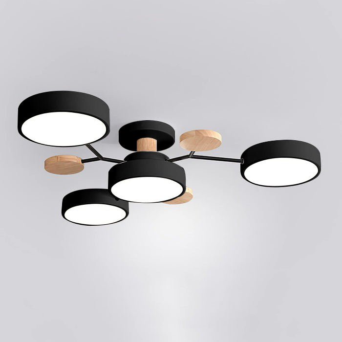 Nowoczesna Okrągła Lampa Sufitowa LED do Salonu Front