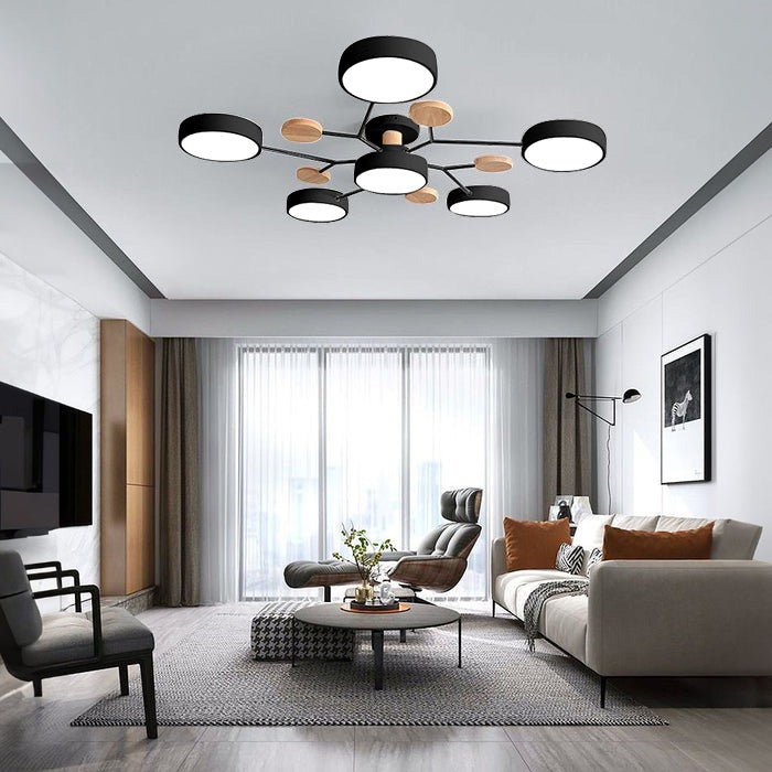 Nowoczesna Okrągła Lampa Sufitowa LED do Salonu Full