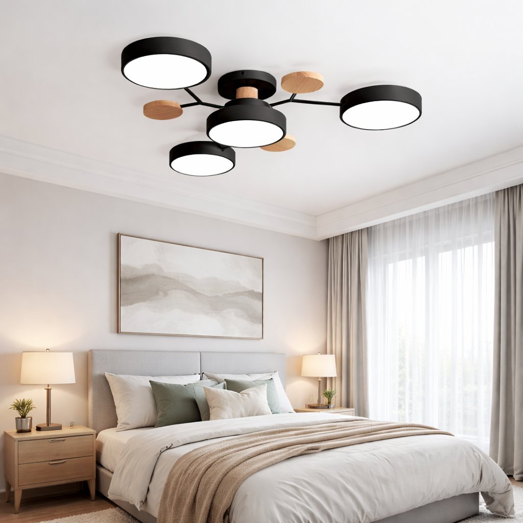 Nowoczesna Okrągła Lampa Sufitowa LED do Salonu Side