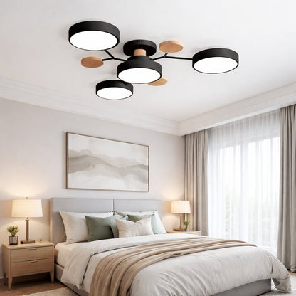 Nowoczesna Okrągła Lampa Sufitowa LED do Salonu Side