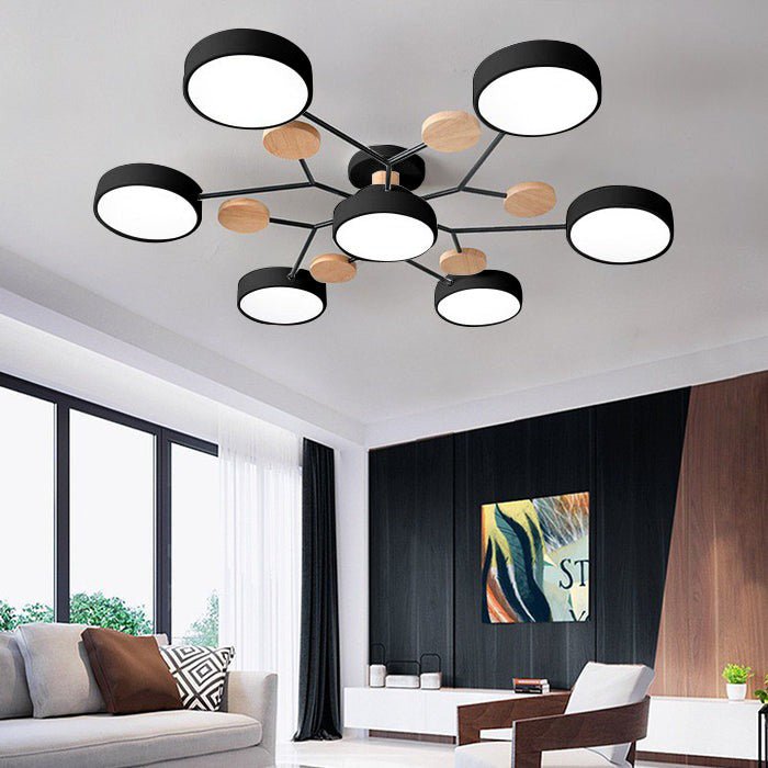 Nowoczesna Okrągła Lampa Sufitowa LED do Salonu View 12