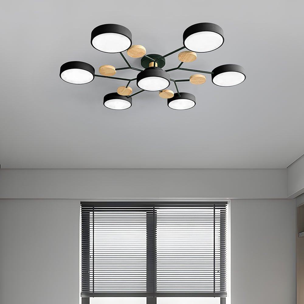 Nowoczesna Okrągła Lampa Sufitowa LED do Salonu View 13