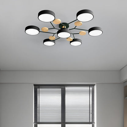 Nowoczesna Okrągła Lampa Sufitowa LED do Salonu View 13