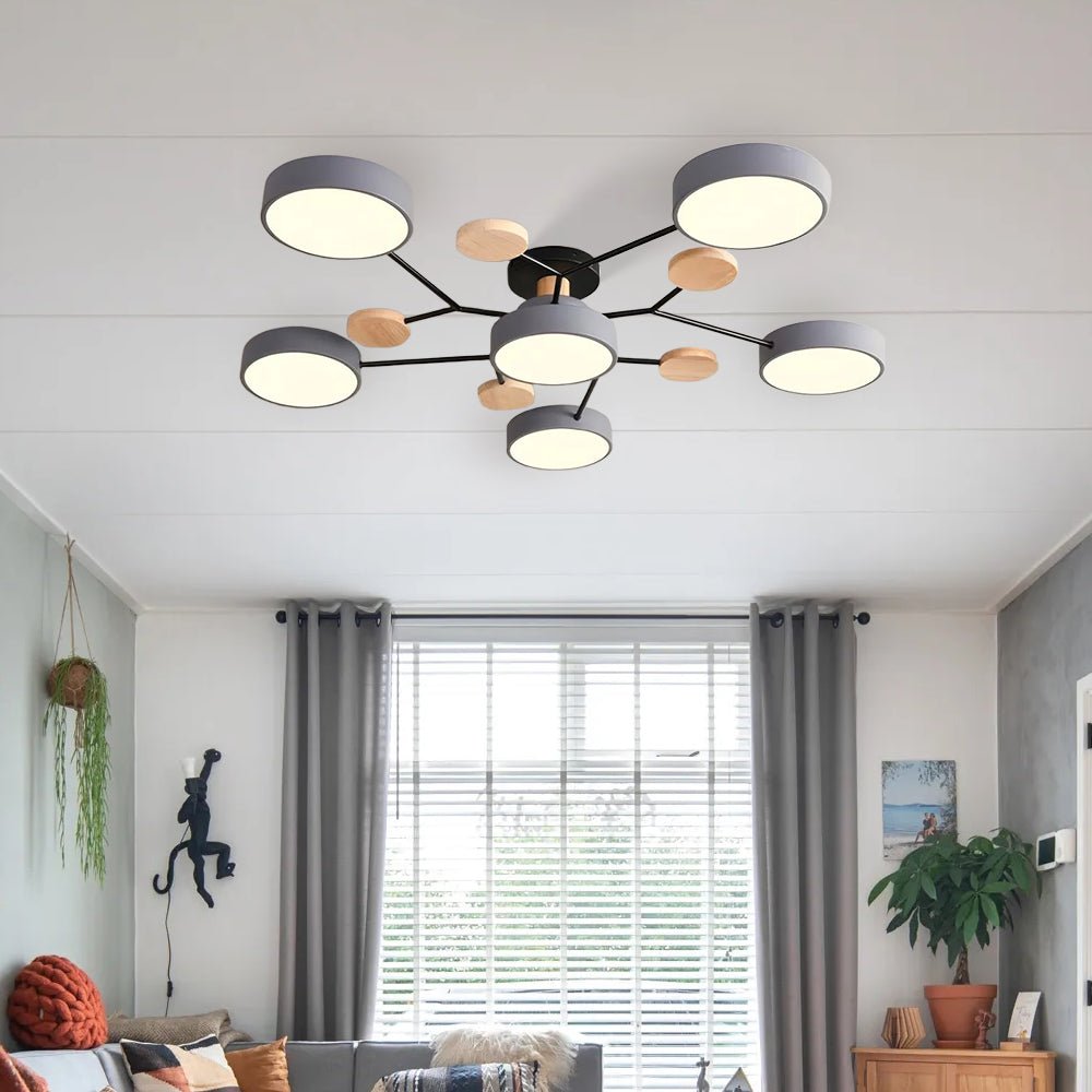 Nowoczesna Okrągła Lampa Sufitowa LED do Salonu View 18