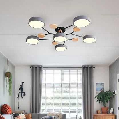 Nowoczesna Okrągła Lampa Sufitowa LED do Salonu View 18