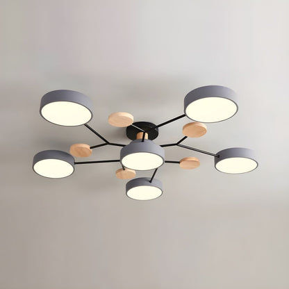 Nowoczesna Okrągła Lampa Sufitowa LED do Salonu View 20