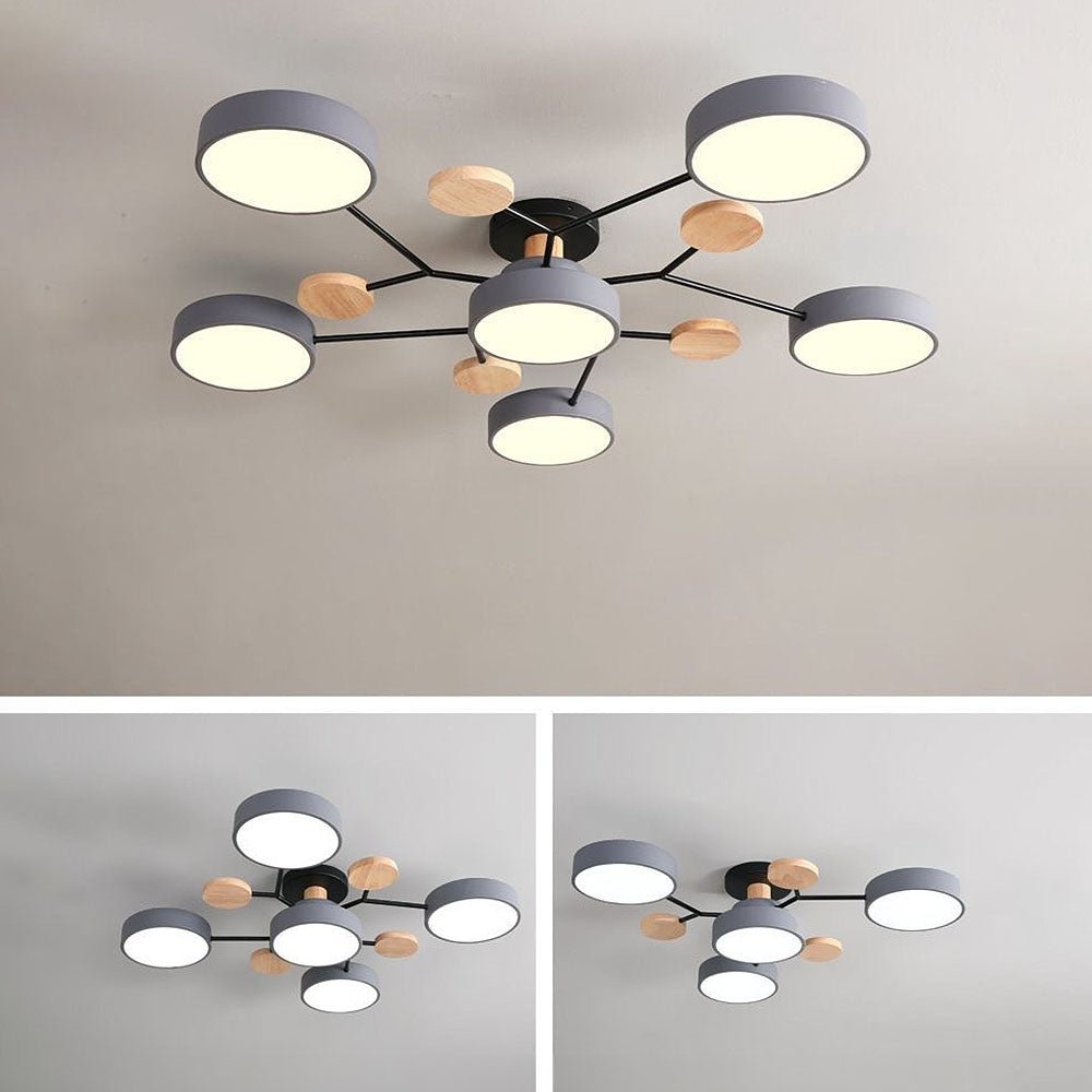 Nowoczesna Okrągła Lampa Sufitowa LED do Salonu View 21