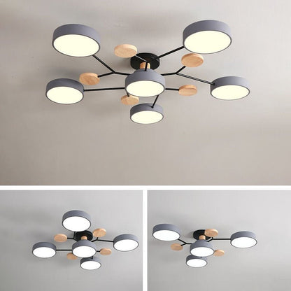 Nowoczesna Okrągła Lampa Sufitowa LED do Salonu View 21