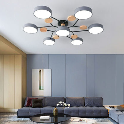 Nowoczesna Okrągła Lampa Sufitowa LED do Salonu View 22
