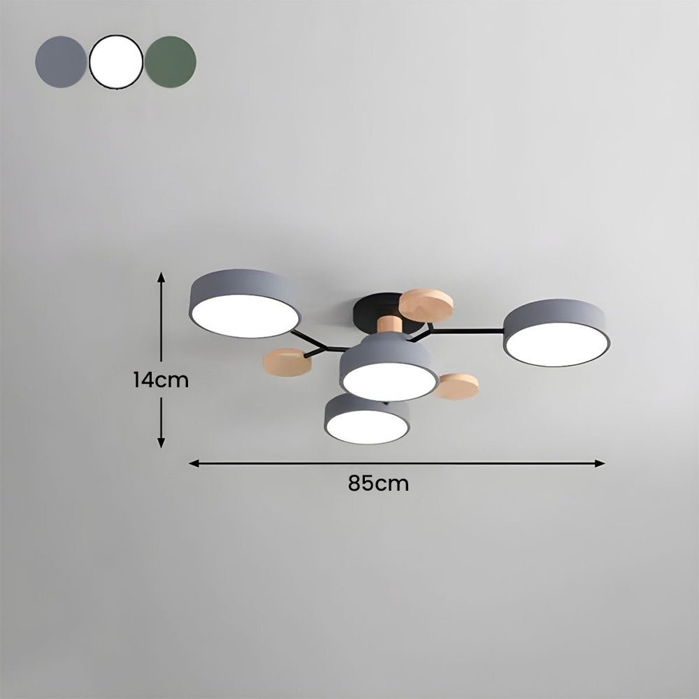 Nowoczesna Okrągła Lampa Sufitowa LED do Salonu View 24